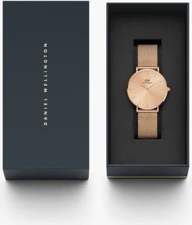Montre Daniel Wellington DW00100471 femme verso boîtier or rose