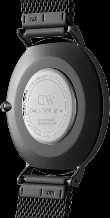 Montre Daniel Wellington DW00100632 unisexe détail cadran noir