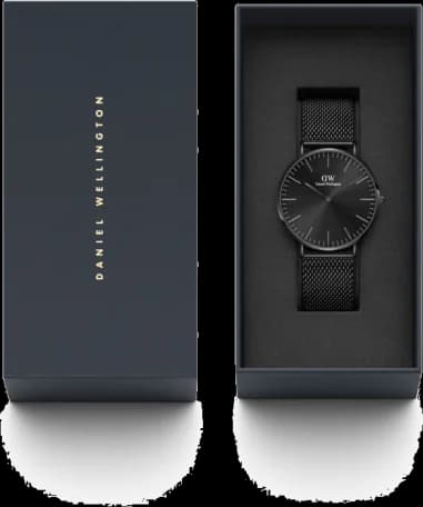 Montre Daniel Wellington DW00100632 unisexe verso boîtier noir