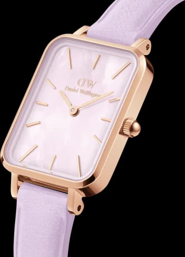 Montre Daniel Wellington DW00100637 Quadro Lavender Lilas Nacre vue 2