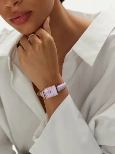 Montre Daniel Wellington DW00100637 Quadro Lavender Lilas Nacre vue 4