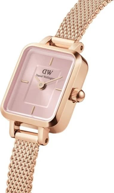 Montre Daniel Wellington DW00100650 Quadro Mini Melrose Blush Cadran Rose Nacré vue 2