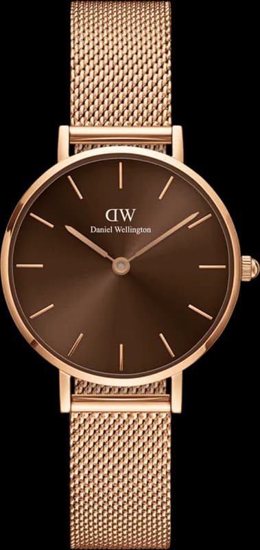Montre Daniel Wellington Petite Amber DW00100476 acier or rose 28mm