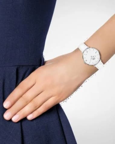 Montre Daniel Wellington DW00100190 femme verso boîtier argent