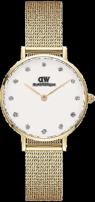 Montre Daniel Wellington Petite Lumine Pressed evergold DW00100604 en métal doré jaune