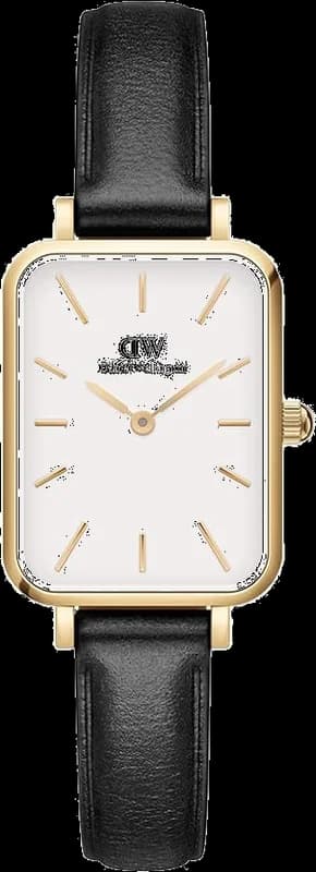 Daniel Wellington Quadro Watch DW00100559 Black Leather Strap