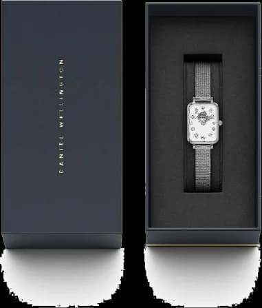 Montre Daniel Wellington DW00100597 femme détail cadran blanc