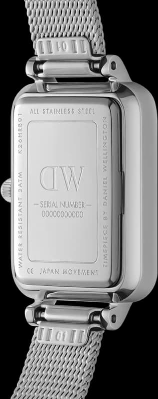 Montre Daniel Wellington DW00100580 femme détail cadran gris