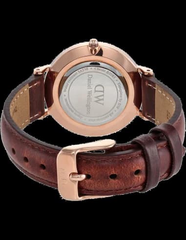 Montre Femme Daniel Wellington Classic DW00100175 bracelet cuir marron vue 3