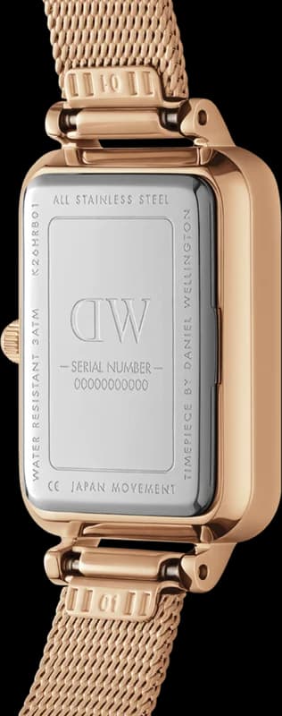 Montre Daniel Wellington DW00100510 femme détail cadran rose