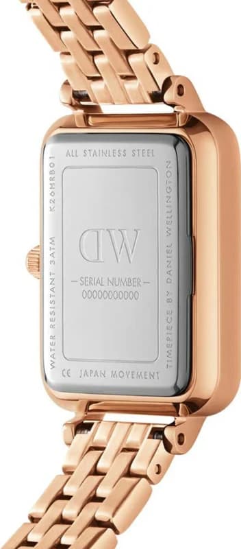 Montre Daniel Wellington DW00100620 femme détail cadran blanc