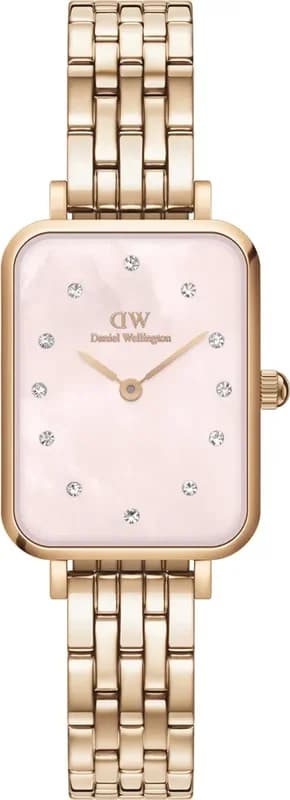Montre Femme Daniel Wellington DW00100621 Quadro Lumine Rose Nacre Or Rose