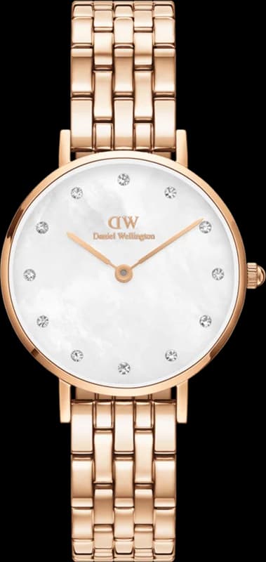 Women's Watch Daniel Wellington Petite Lumine 5-Link Melrose DW00100613 white mother-of-pearl dial