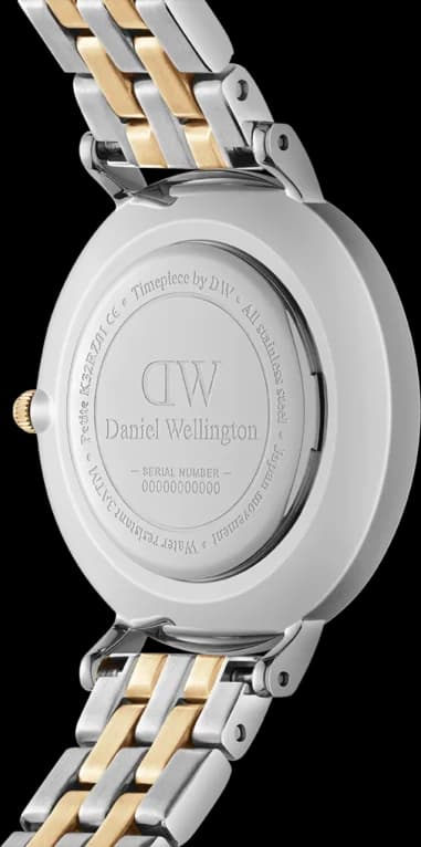 Montre Femme Daniel Wellington Petite Lumine 5-link Two-tone DW00100616 cadran blanc vue 3