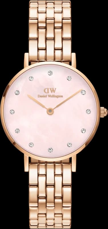 Montre Femme Daniel Wellington Petite Lumine 5-Link Melrose DW00100617 cadran rose nacre