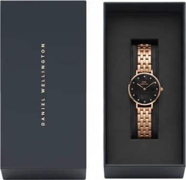 Montre Femme Daniel Wellington Petite Lumine 5-Link Melrose DW00100660 cadran noir nacre vue 4