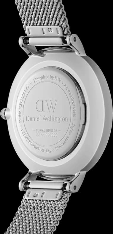 Montre Femme Daniel Wellington Petite Lumine Bezel Sterling DW00100661 cadran noir nacre vue 3