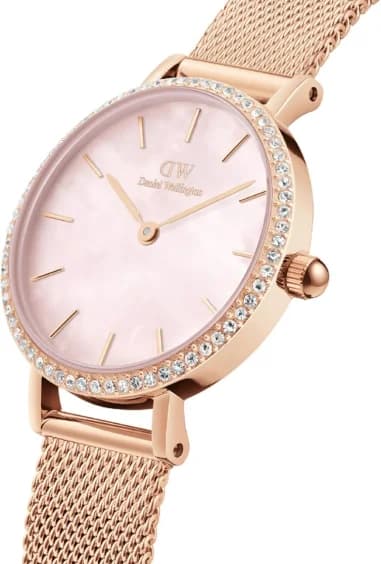 Montre Femme Daniel Wellington Petite Lumine Bezel Melrose DW00100663 cadran rose nacre vue 2