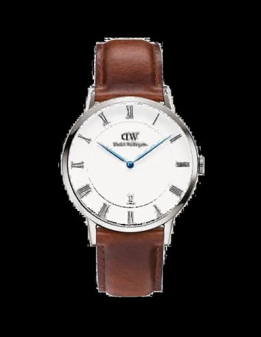 Montre Homme Daniel Wellington Dapper St Mawes 1120DW Bracelet cuir Marron