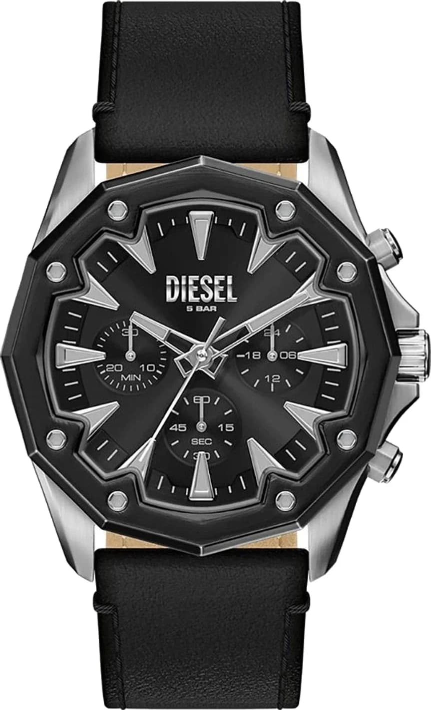 Montre Diesel DZ4710 homme cadran noir bracelet cuir