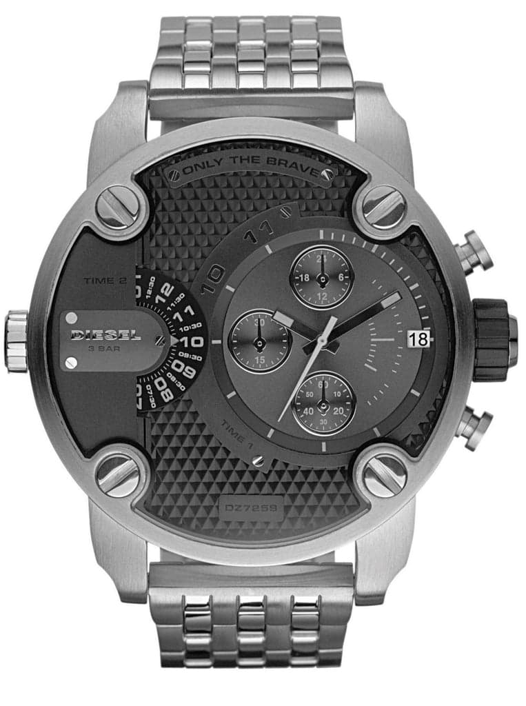Diesel DZ7259 vue de côté, bracelet acier