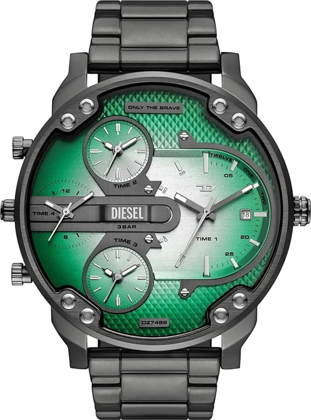 Montre Diesel DZ7488 homme cadran vert bracelet acier
