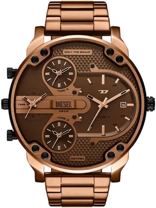 Montre Diesel DZ7493 homme cadran marron bracelet acier