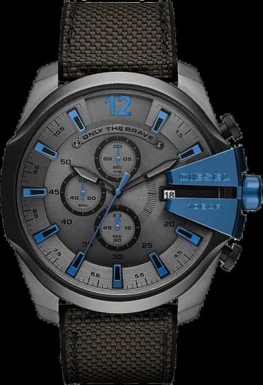 Diesel DZ4500 Mega Chief Grey Nylon Strap Watch