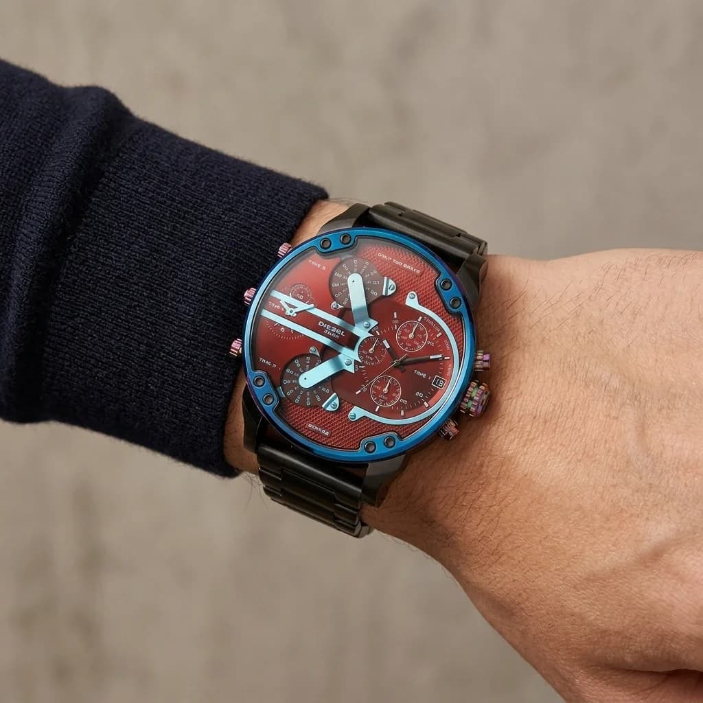 Diesel Mr. Daddy 2.0 DZ7436 Multicolour Iridescent Dial Multifunction Men's Watch vue 6