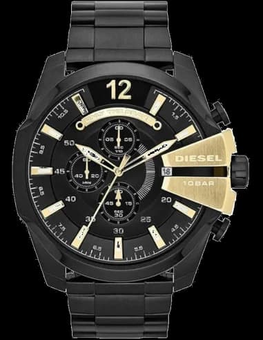 Montre Homme Diesel Mega Chief DZ4338 en acier noir