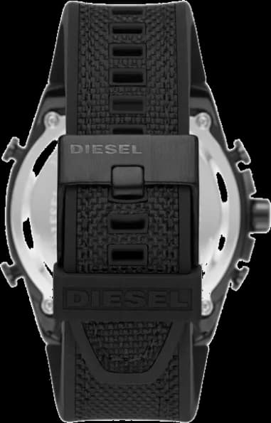 Montre Homme Diesel Mega Chief DZ4593 bracelet nylon noir cadran acier vue 2