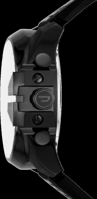 Montre Homme Diesel Mega Chief DZ4593 bracelet nylon noir cadran acier vue 3