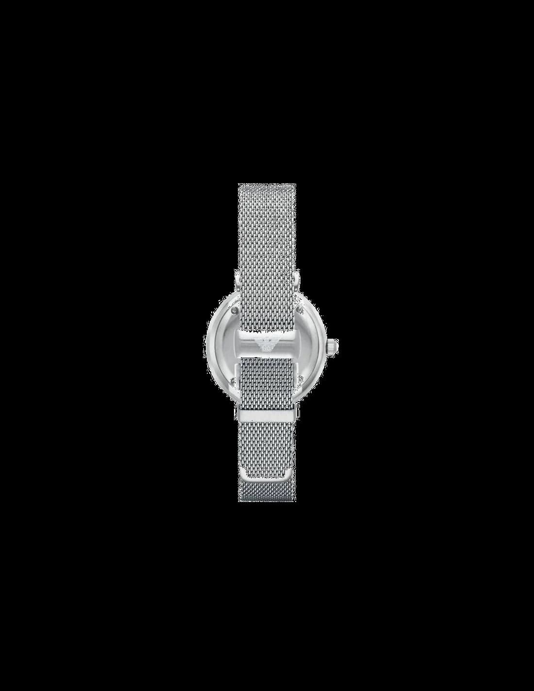 Gros plan sur le cadran nacre de la Emporio Armani AR1955