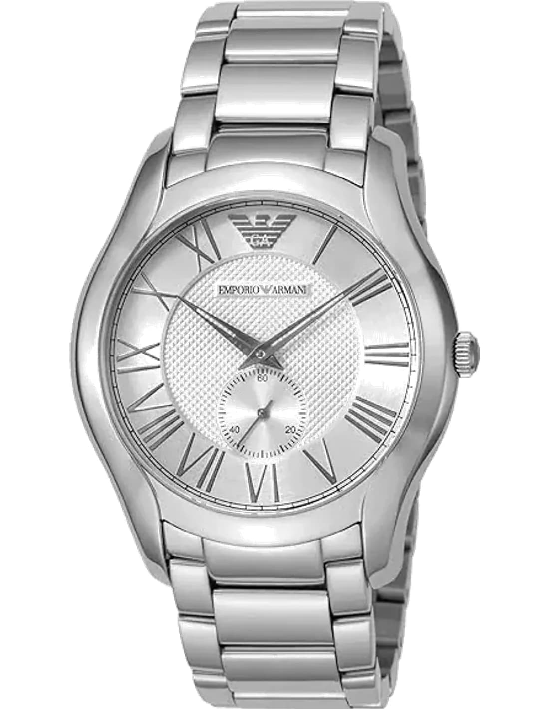 Emporio Armani AR0647 vue de côté, bracelet acier