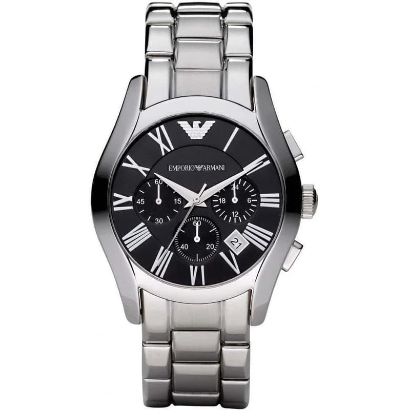 Montre Emporio Armani AR0673 en Acier Inoxydable avec Cadran Noir