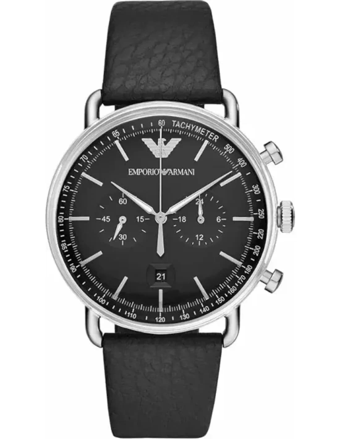 Emporio Armani AR11143 vue de côté, bracelet cuir