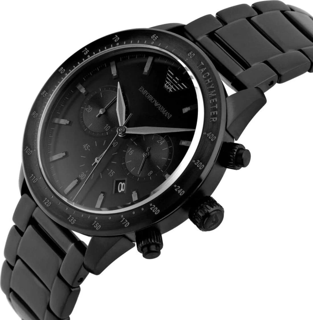 Montre Emporio Armani AR11242 homme détail cadran noir