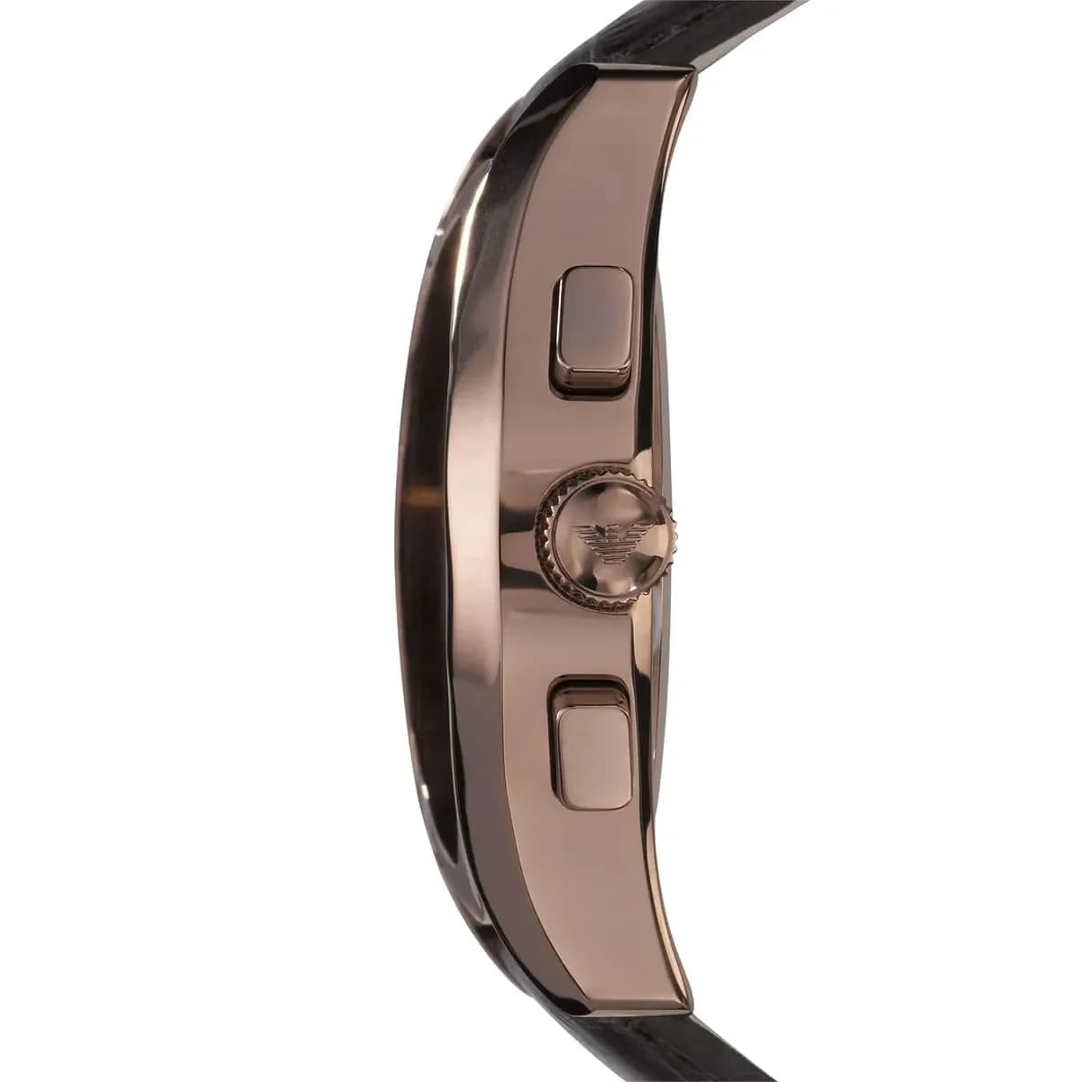 Montre Emporio Armani AR1609 homme détail cadran marron