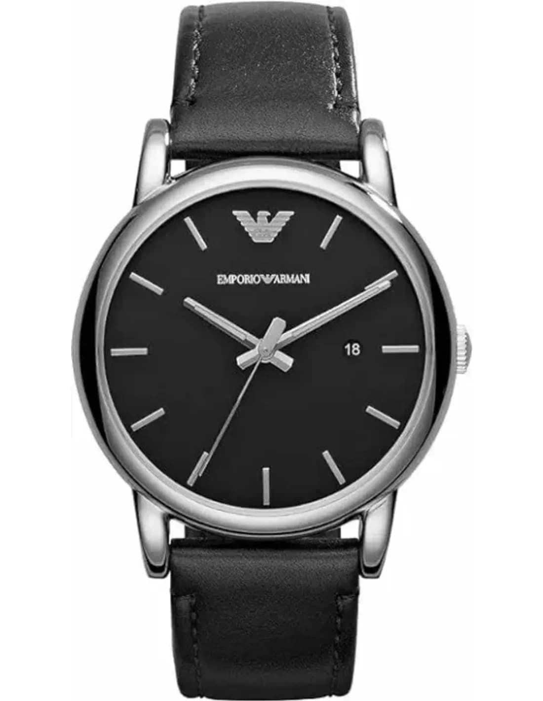 Emporio Armani AR1732 vue de côté, bracelet cuir