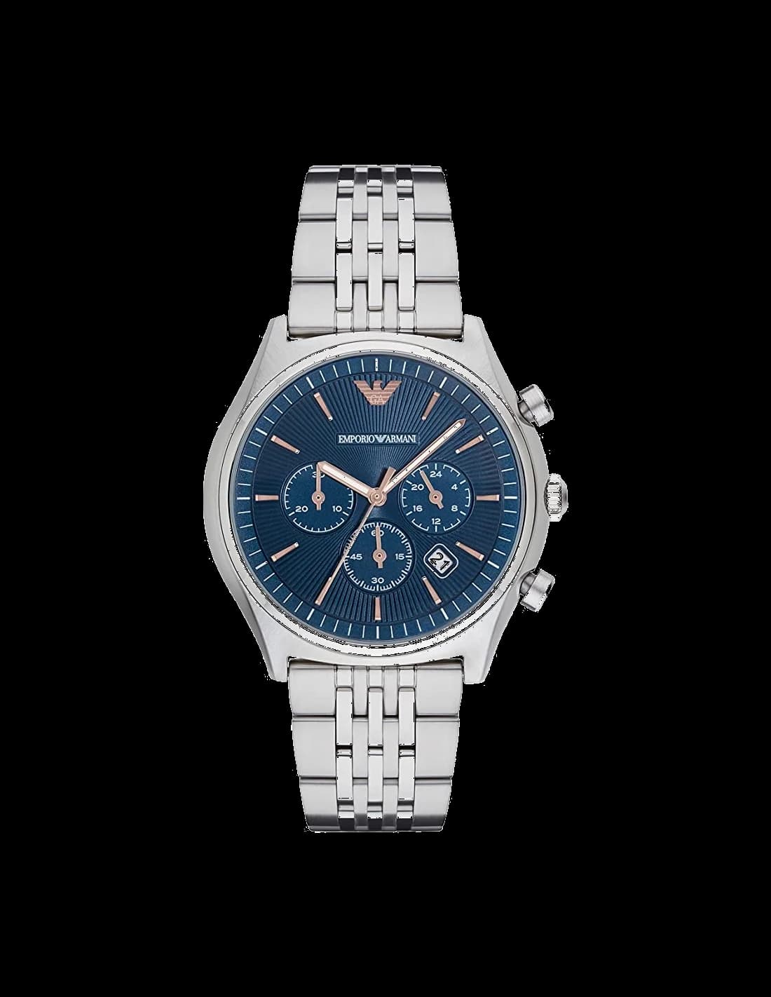 Emporio Armani AR1974 vue de côté, bracelet acier