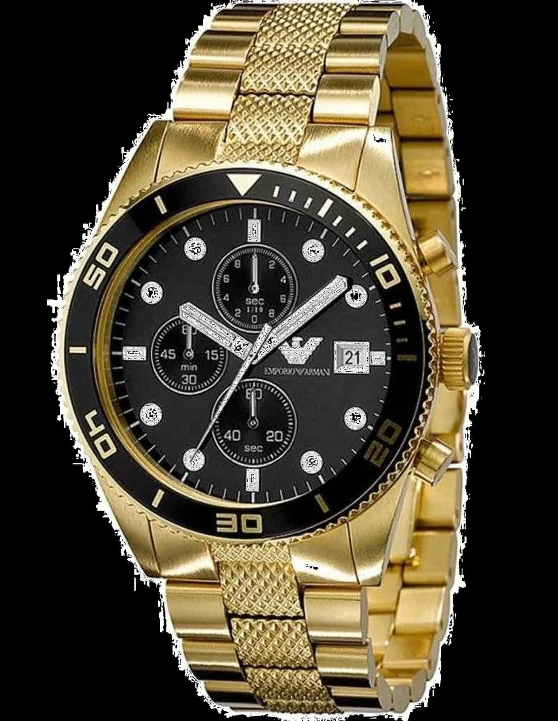Emporio Armani AR5857 vue de côté, bracelet acier