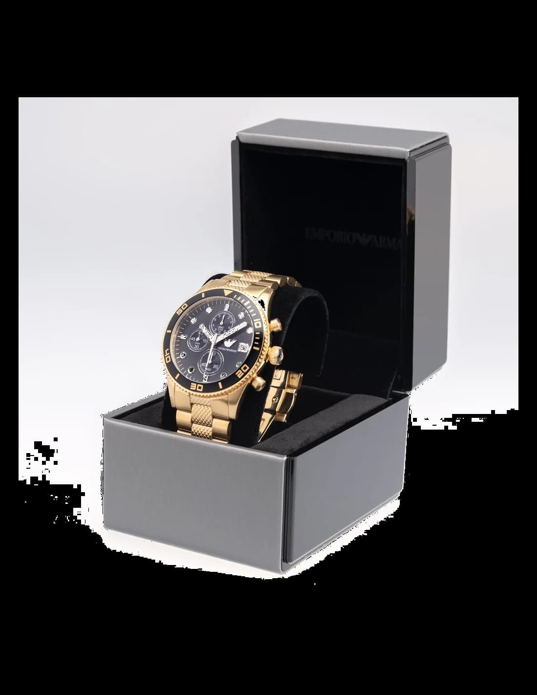 Montre Emporio Armani AR5857 Chronographe Acier Noir 43mm vue 5