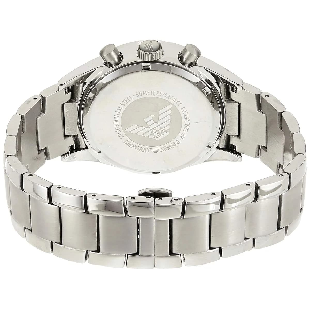 Emporio Armani AR5860 Blue Dial Stainless Steel Watch vue 2