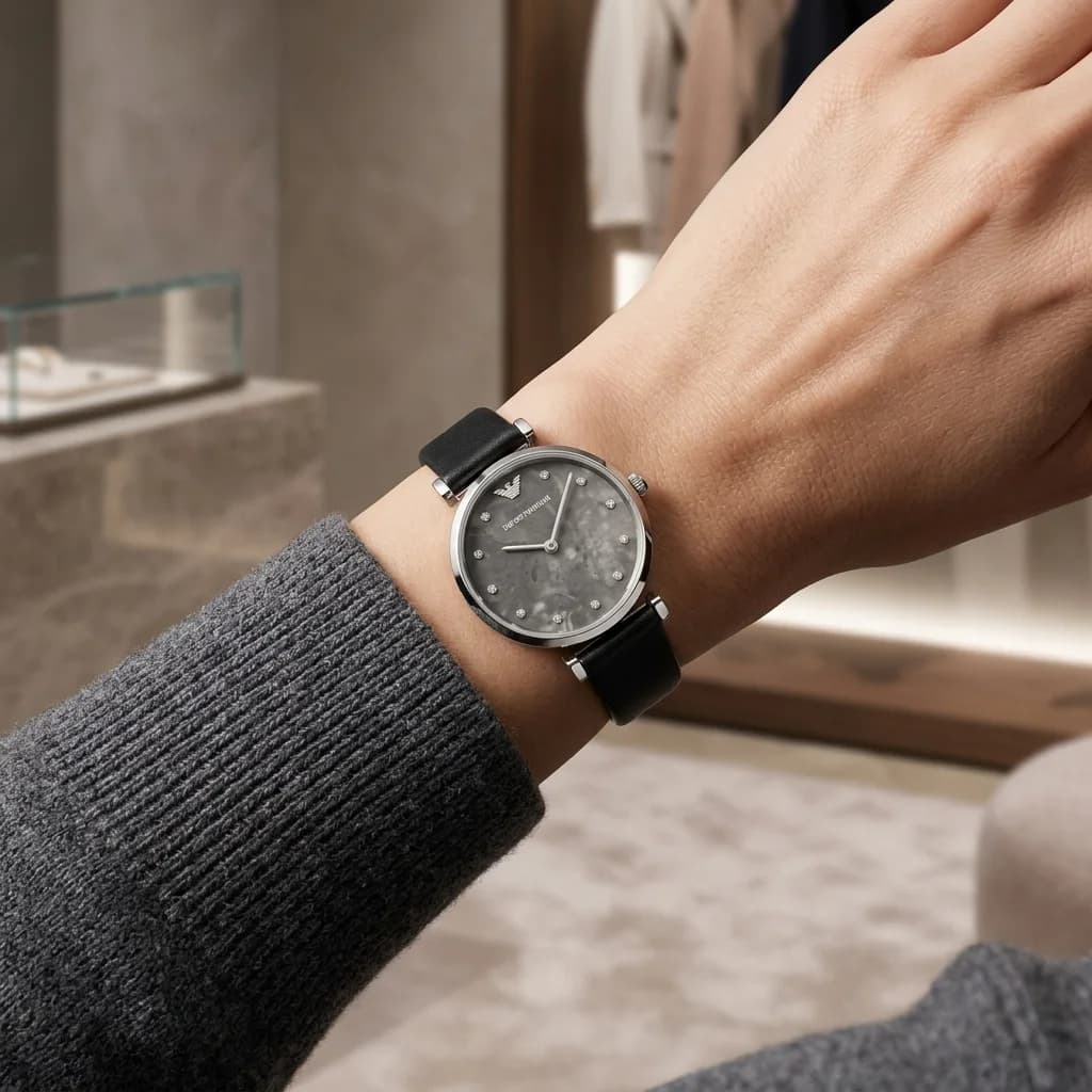 Emporio Armani AR11171 côté fond de boîtier argent