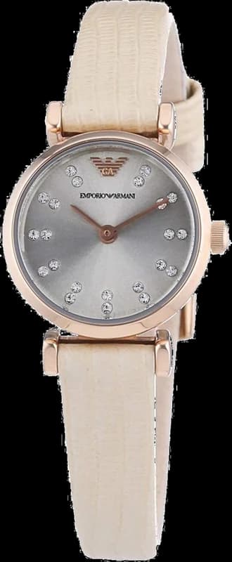 Emporio Armani AR1687 Petite Taille Beige Leather Strap Watch