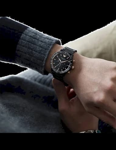 Montre Emporio Armani AR70002 homme verso boîtier noir