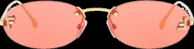 Lunettes de soleil Fendi First FE4075US en métal forme ovale vue 2
