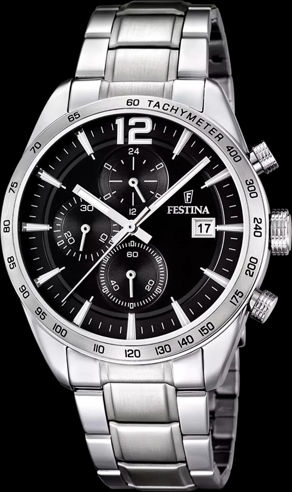 Festina F16759/4 vue de côté, bracelet acier