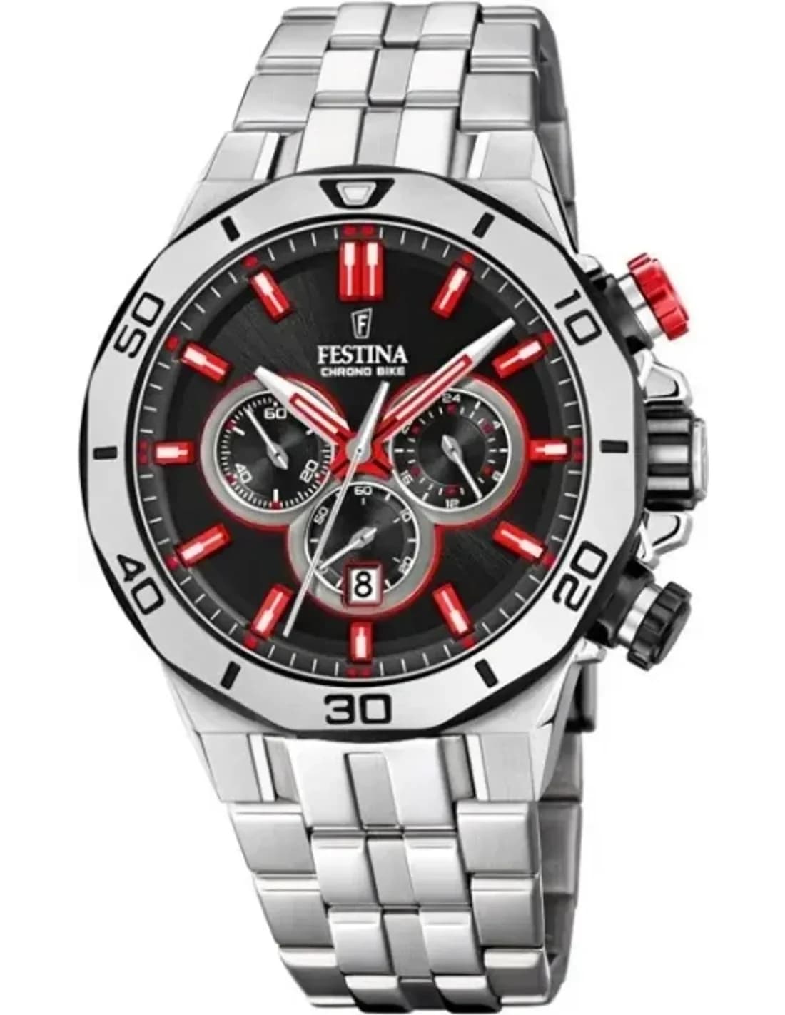 Festina F20448/7 vue de côté, bracelet acier