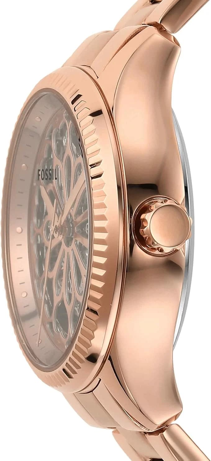 Montre Fossil BQ3754 femme détail cadran or rose